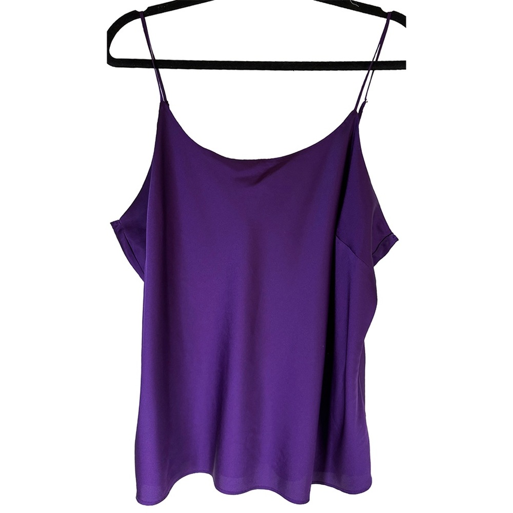 Express Purple Satin Cami Tank | Y2K Minimalist Slip Top XL